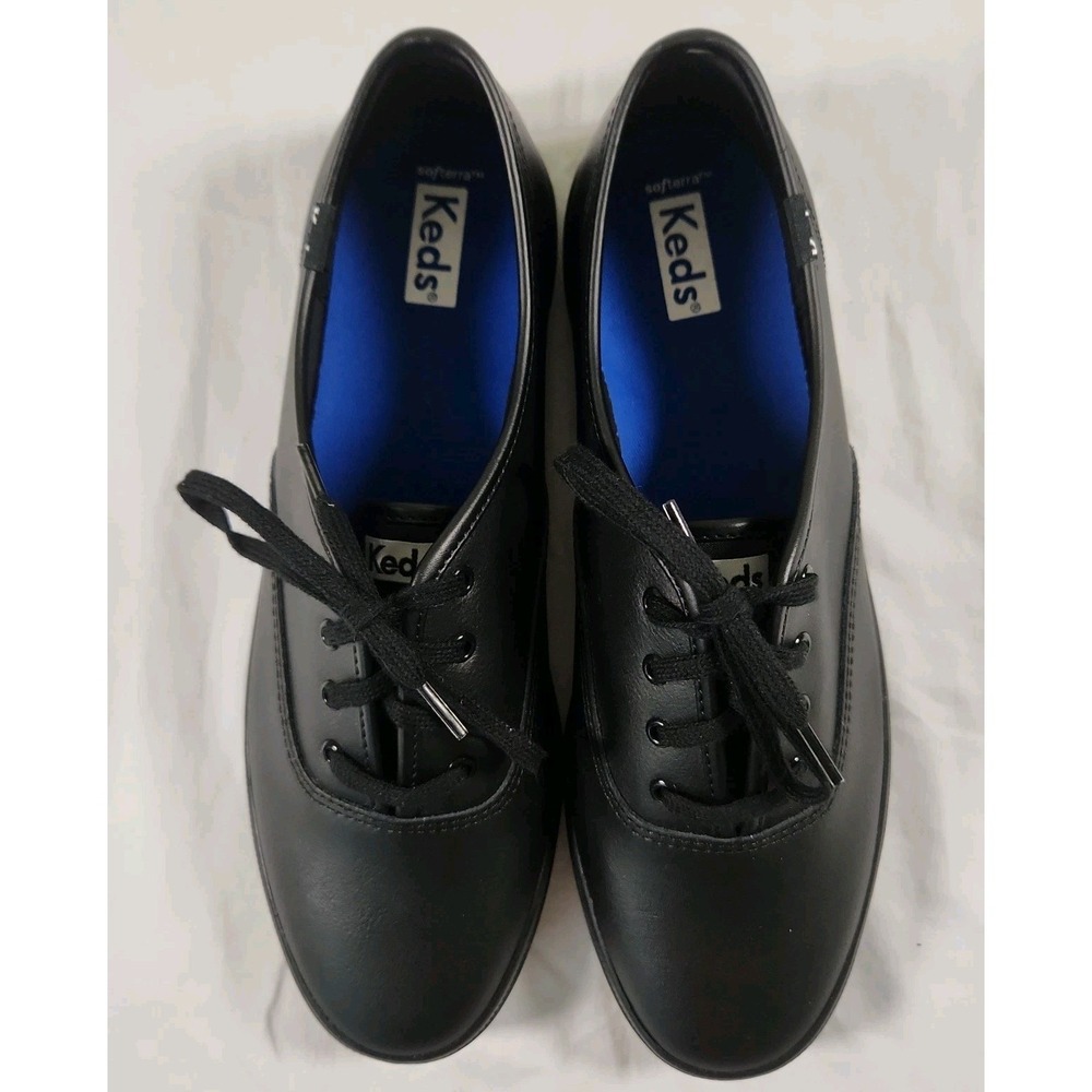 Keds Champion Originals Womens Size 9.5 Black Walking Leather Shoes Sneakers New
